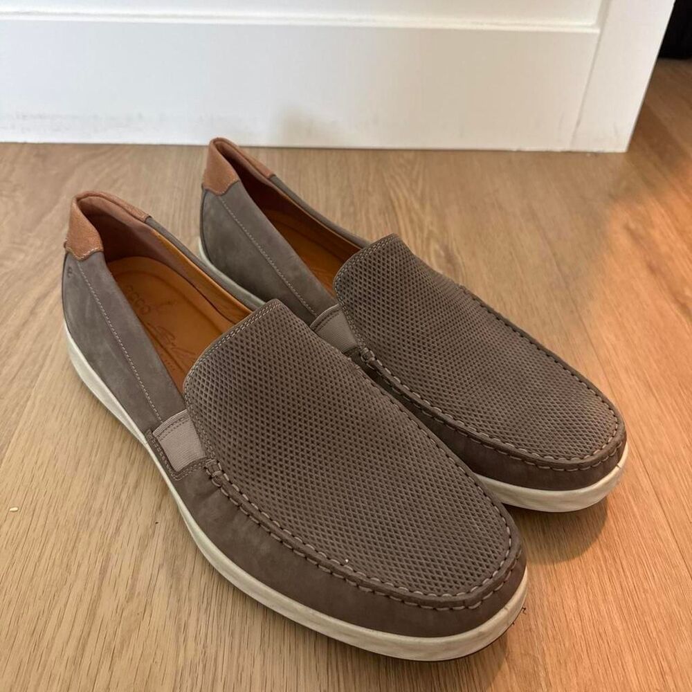 Ecco Men's Brown and Grey Loafers